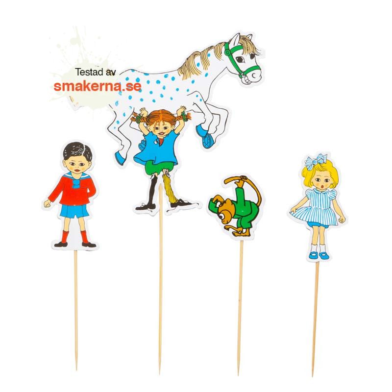 Cake Toppers Pippi kalas, 4 st